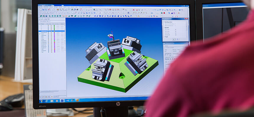 Obrazovka s 3D modelem pro zakázkovou výrobu
